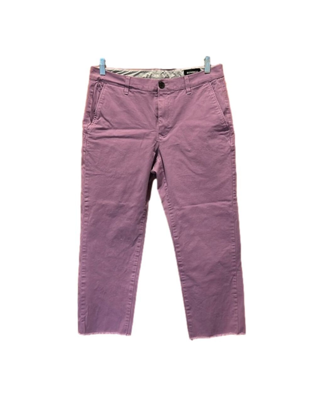 Bonobos Purple Slim Fit Raw Hem Cropped Chino Pants 31x24